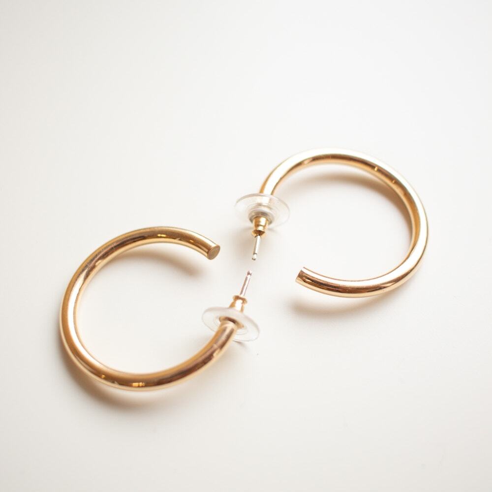 Machete 1" Perfect Gold Hoops